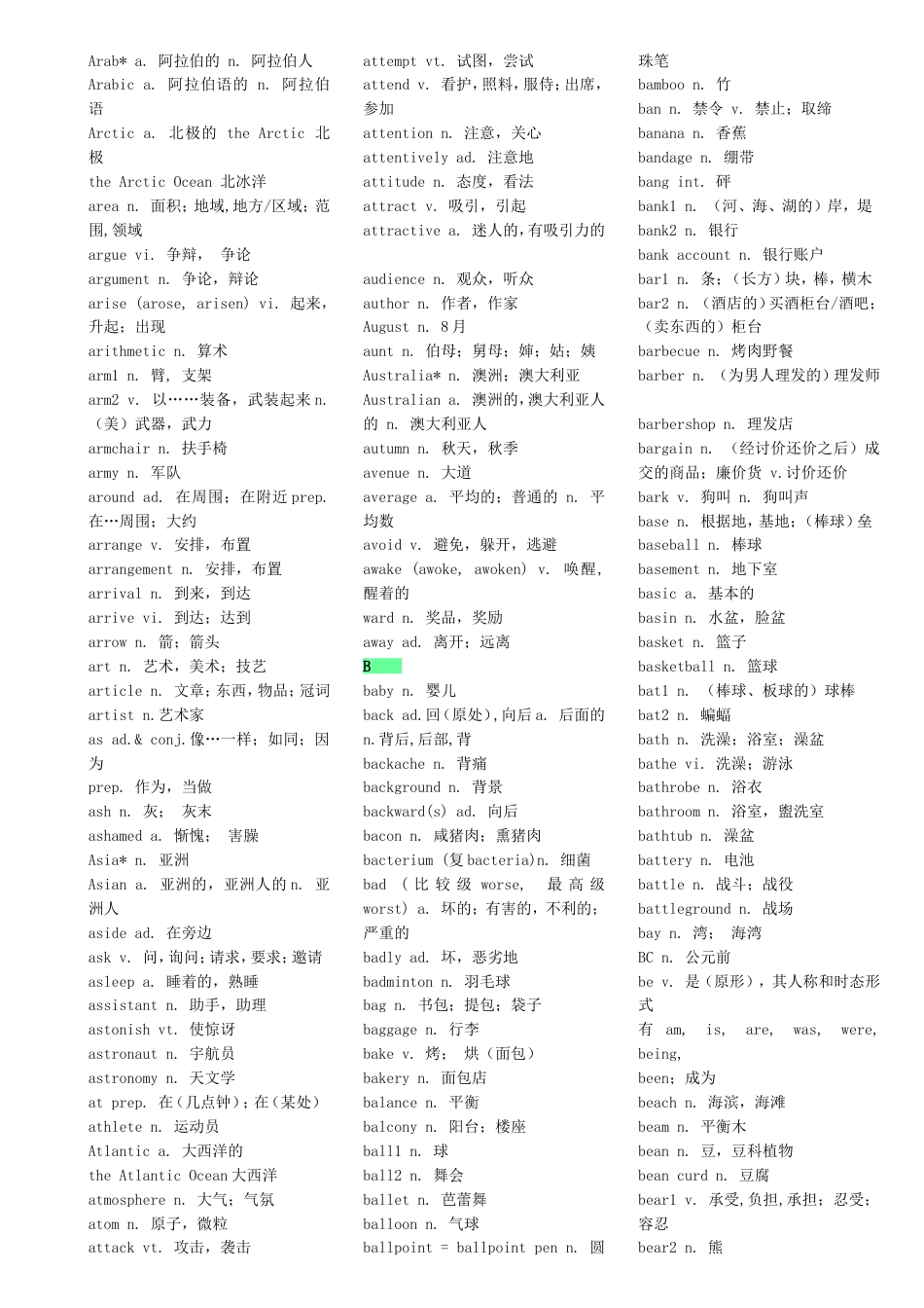 西点课业－－高中英语单词初中记[共31页]_第2页