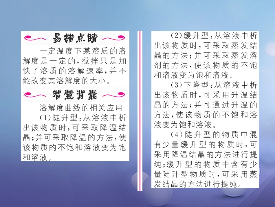 九年级化学下册 第9单元 溶液 课题2 溶解度 第2课时 溶解度习题课件 （新版）新人教版[共17页]_第3页