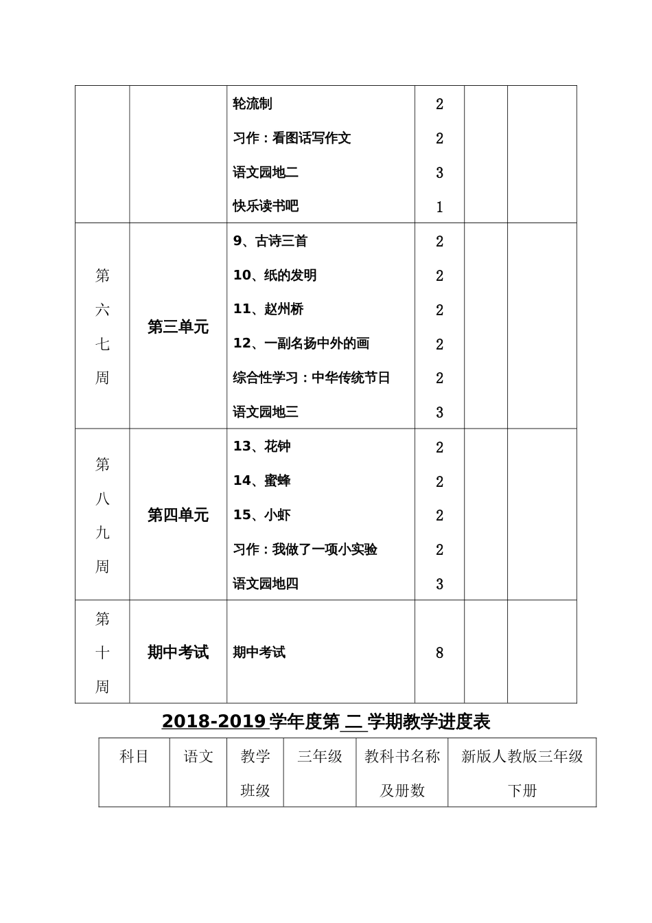 部编人教版三年级下册语文全册教案2019新版教材[共241页]_第3页