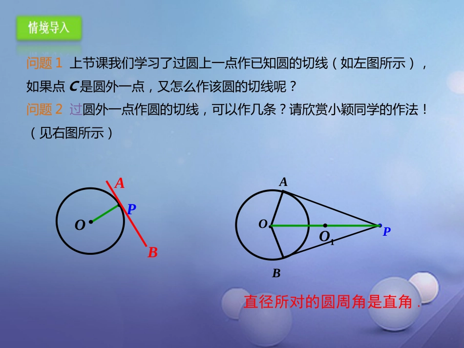 九年级数学上册 24.2.2 直线和圆的位置关系（3）切线长定理课件 （新版）新人教版_第2页