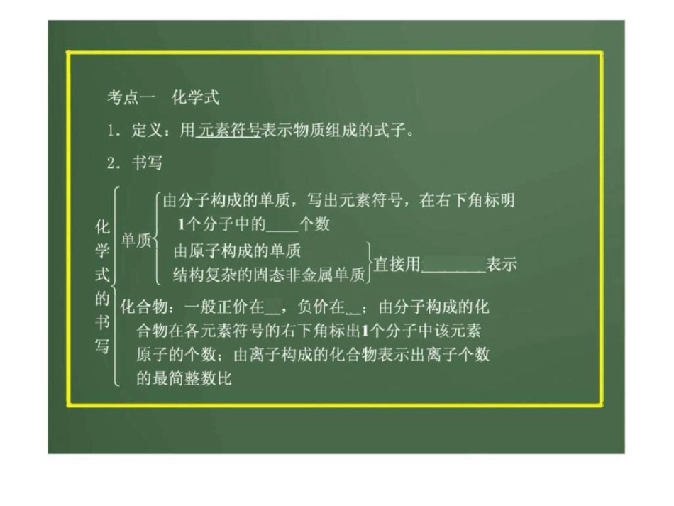 2012版中考科学精品课件专题27化学式和化合价.ppt文档资料_第2页