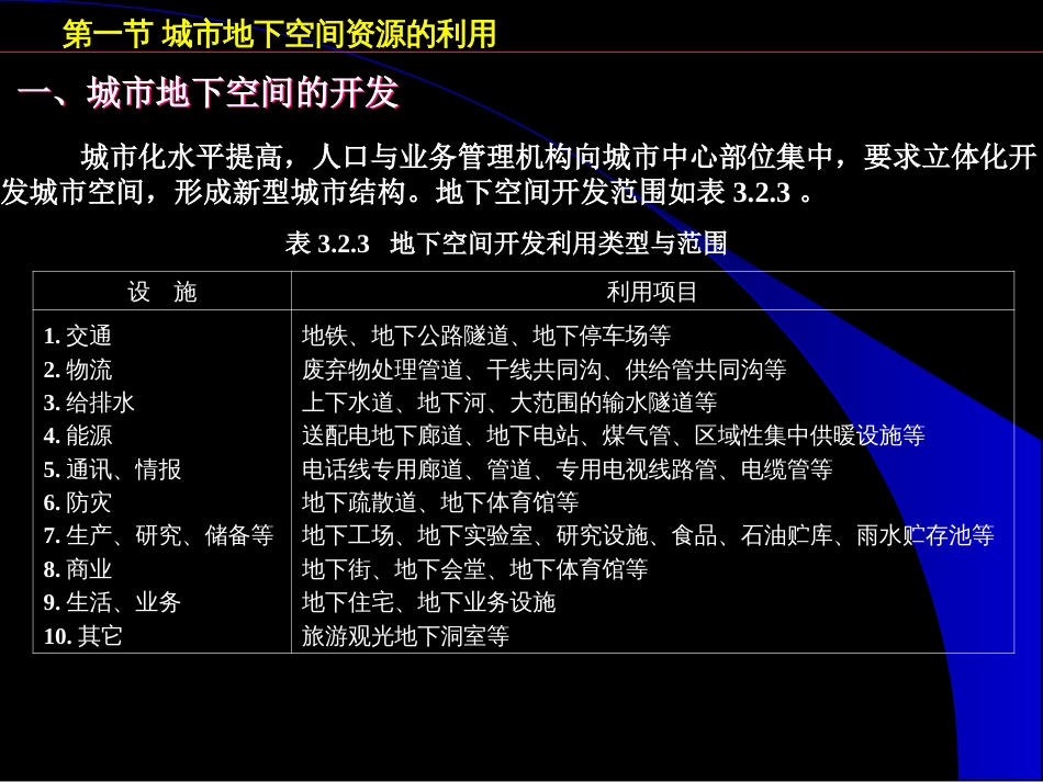 城市地下空间的规划基础理论ppt 44页_第2页