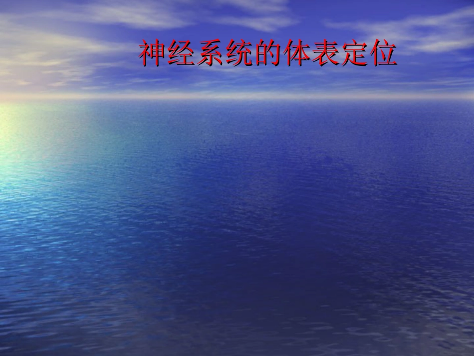 神经系统的体表定位[共65页]_第1页
