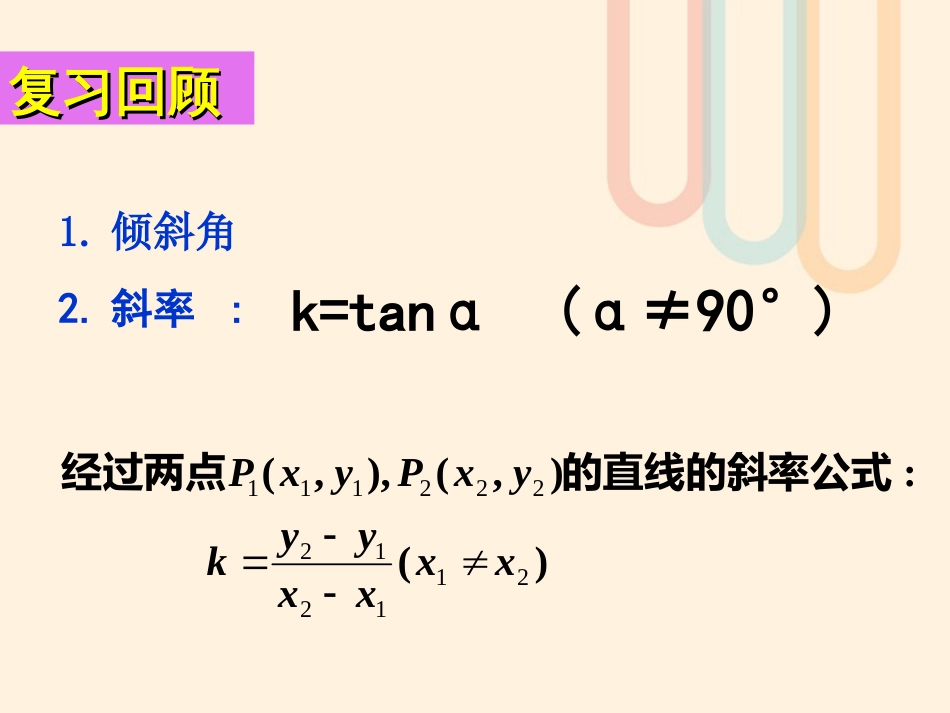 广东省台山市高中数学 第三章 直线与方程 3.1.1 两条直线平行与垂直的判定课件2 新人教A版必修[共17页]_第2页