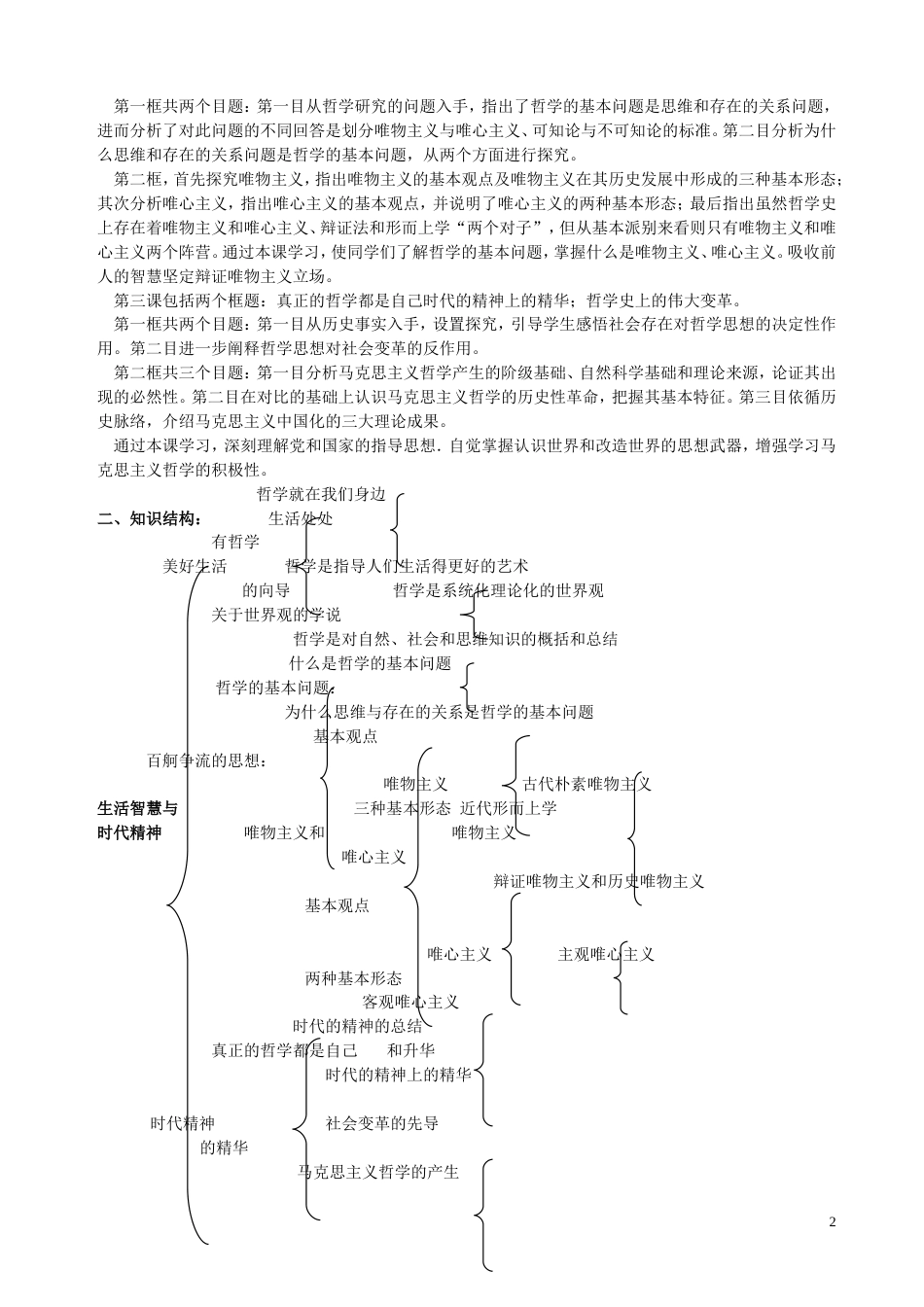 生活与哲学全册教案[共21页]_第2页