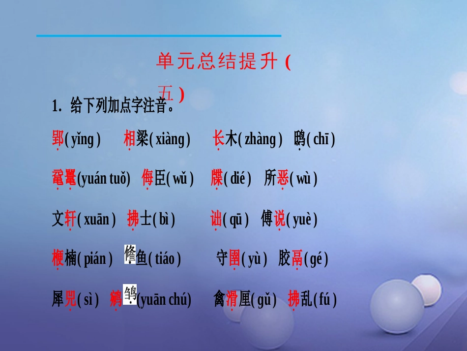 九年级语文下册 单元总结提升（五）课件 新人教版_第2页