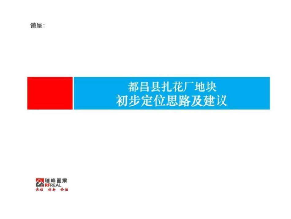 2012九江市都昌县扎花厂地块初步定位思路及建议文档资料_第1页