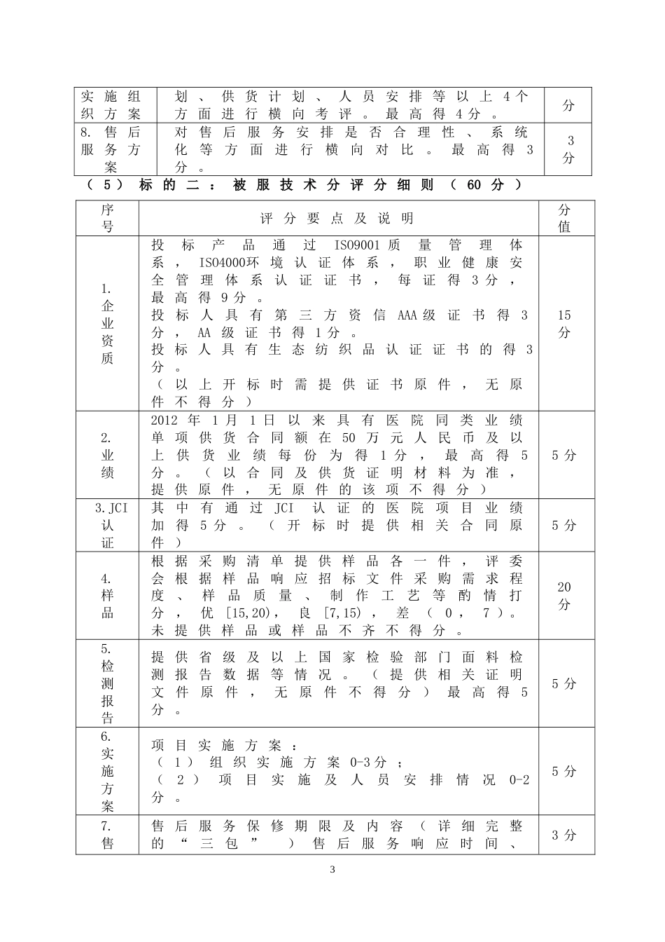 诸暨市中心医院工作服、被服采购项目采购要素_第3页