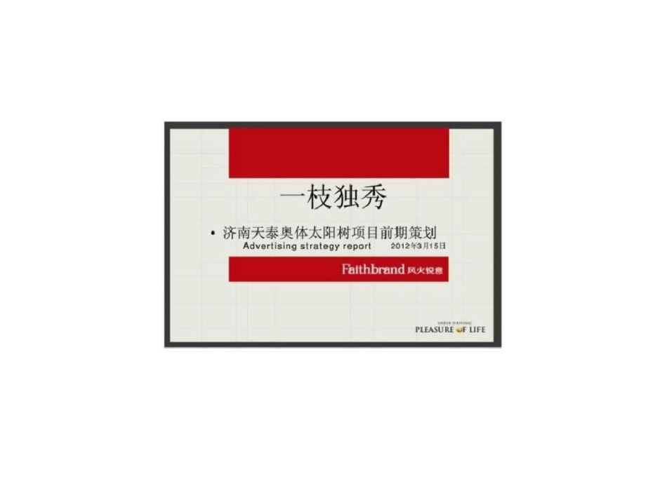 2012济南天泰奥体太阳树项目前期策划文档资料_第1页