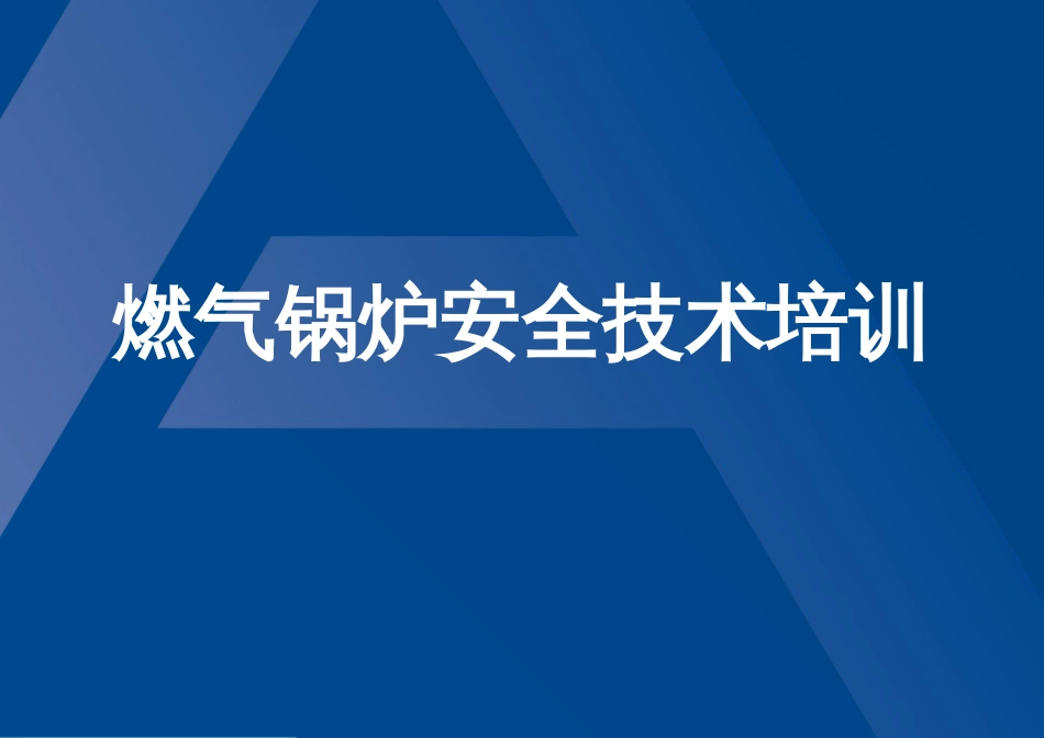 燃气锅炉安全技术培训_第1页