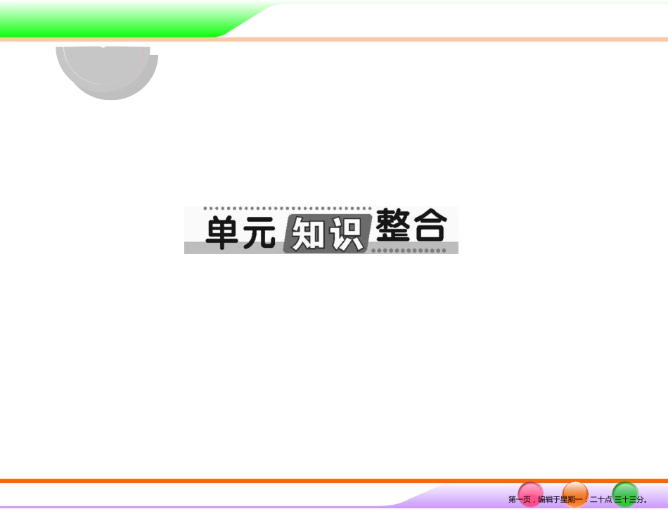 第四部分 必修4 第三单元 单元知识整合 _第1页