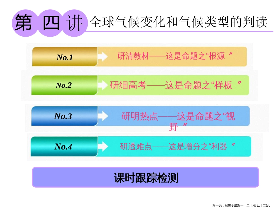 第四讲  全球气候变化和气候类型的判读_第1页