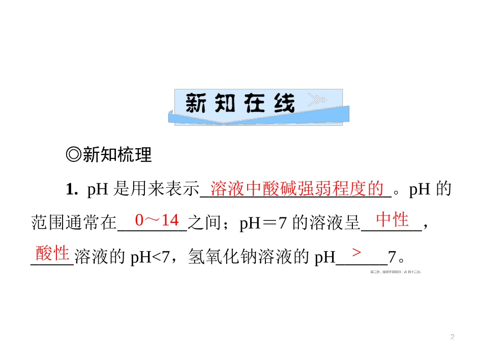 第十单元  课题2  第2课时　溶液酸碱度的表示法——pH_第2页