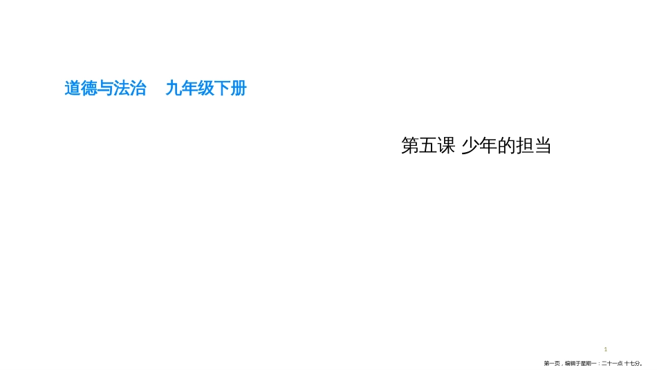 第五课 少年的担当 高效训练_第1页