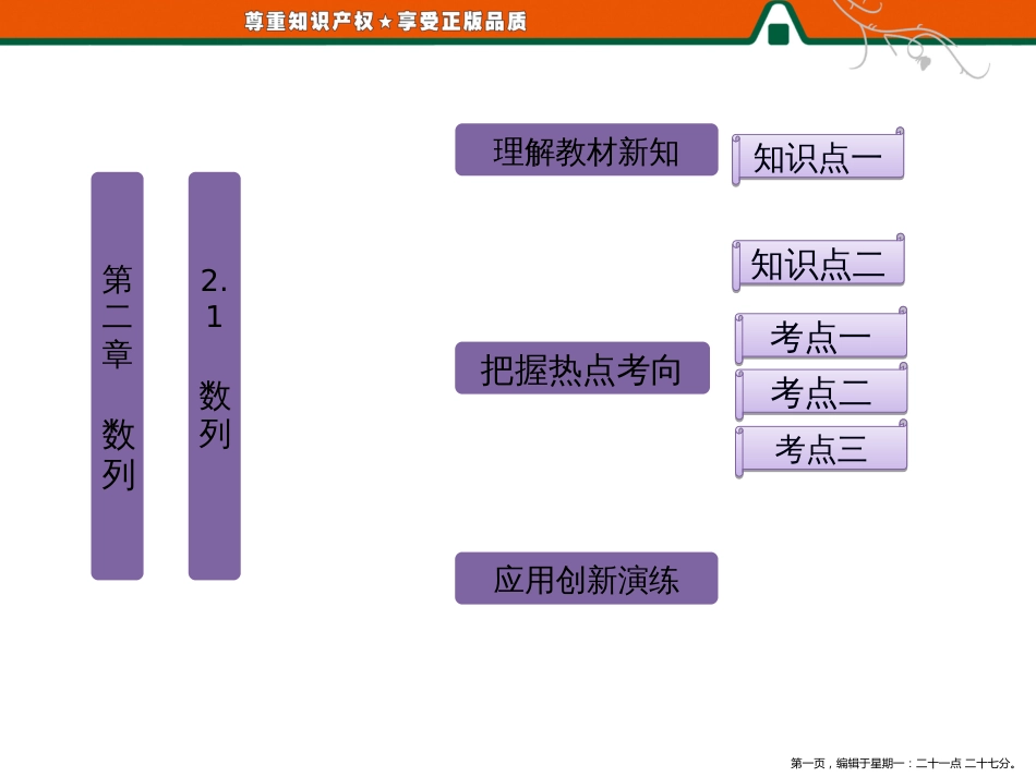 第一部分  第二章  2.1 数列 _第1页