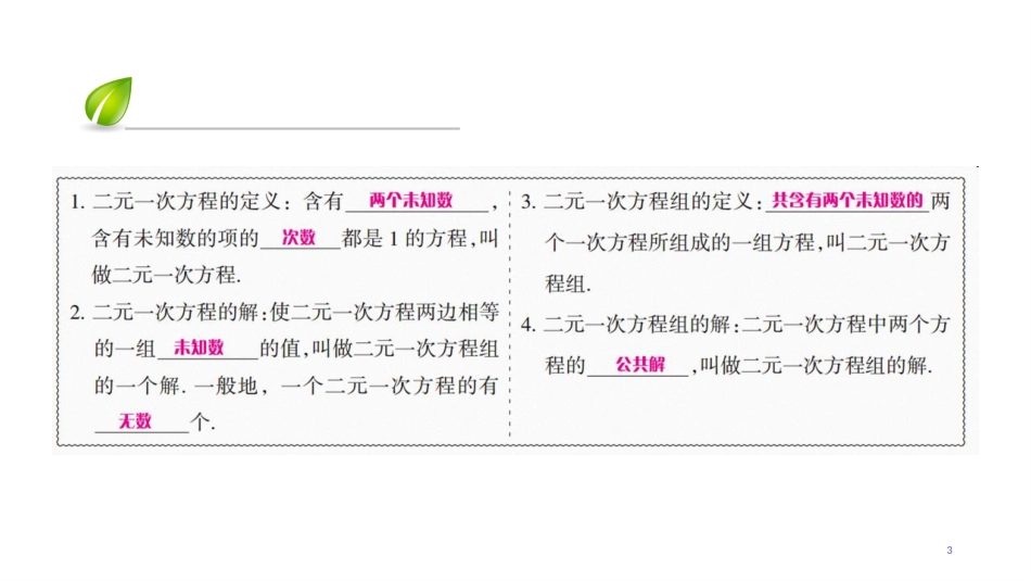 第五章-5.1　认识二元一次方程组_第3页