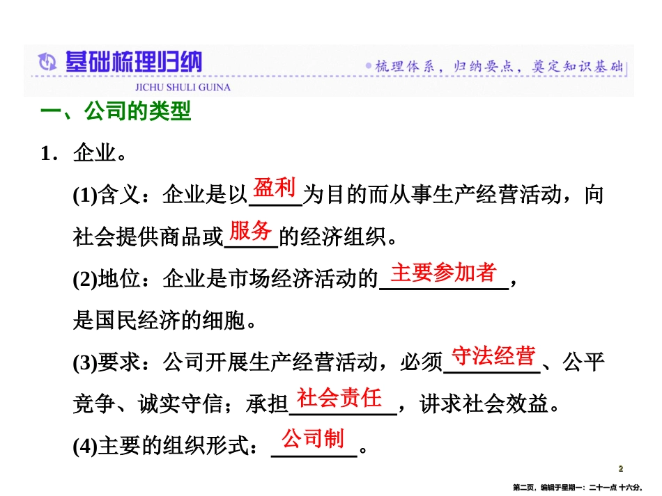 第五课    第一框　企业的经营_第2页