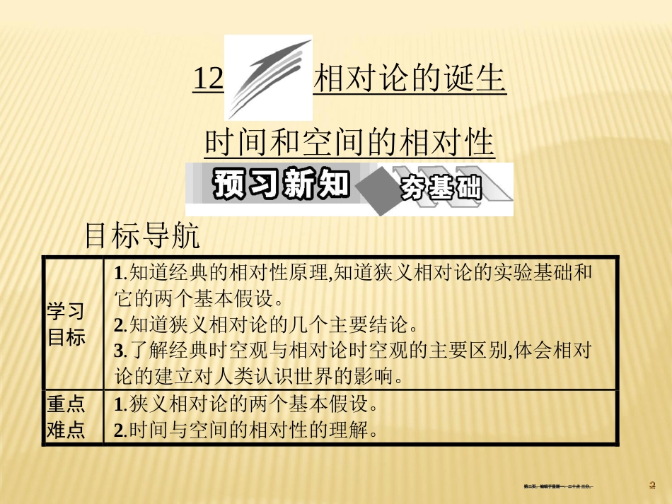 第十五章  1　相对论的诞生　2　时间和空间的相对性_第2页