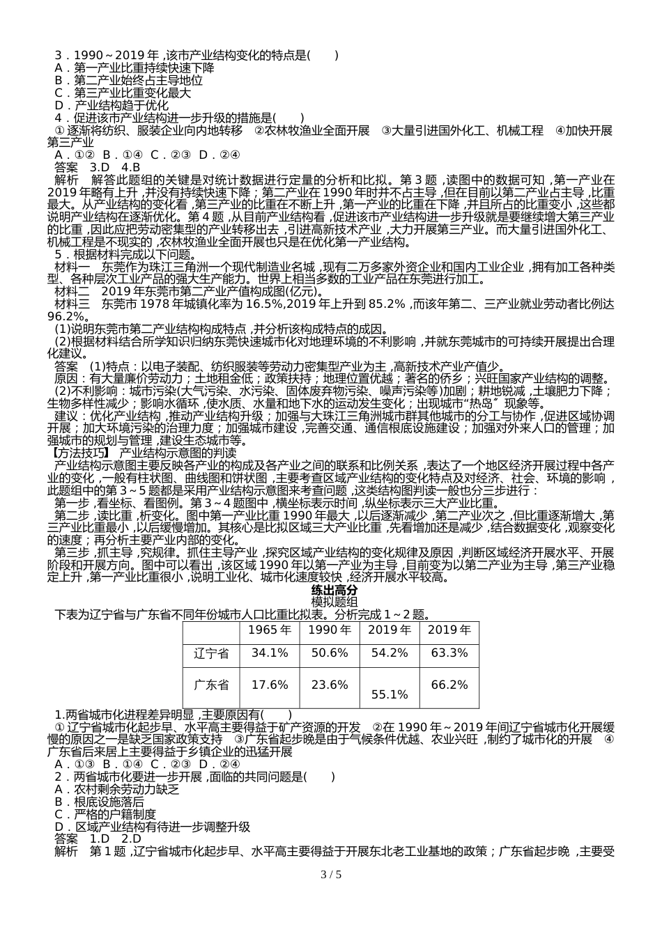 高中地理第2章 区域工业化与城市化进程以珠江三角洲为例讲义 湘教版必修3_第3页