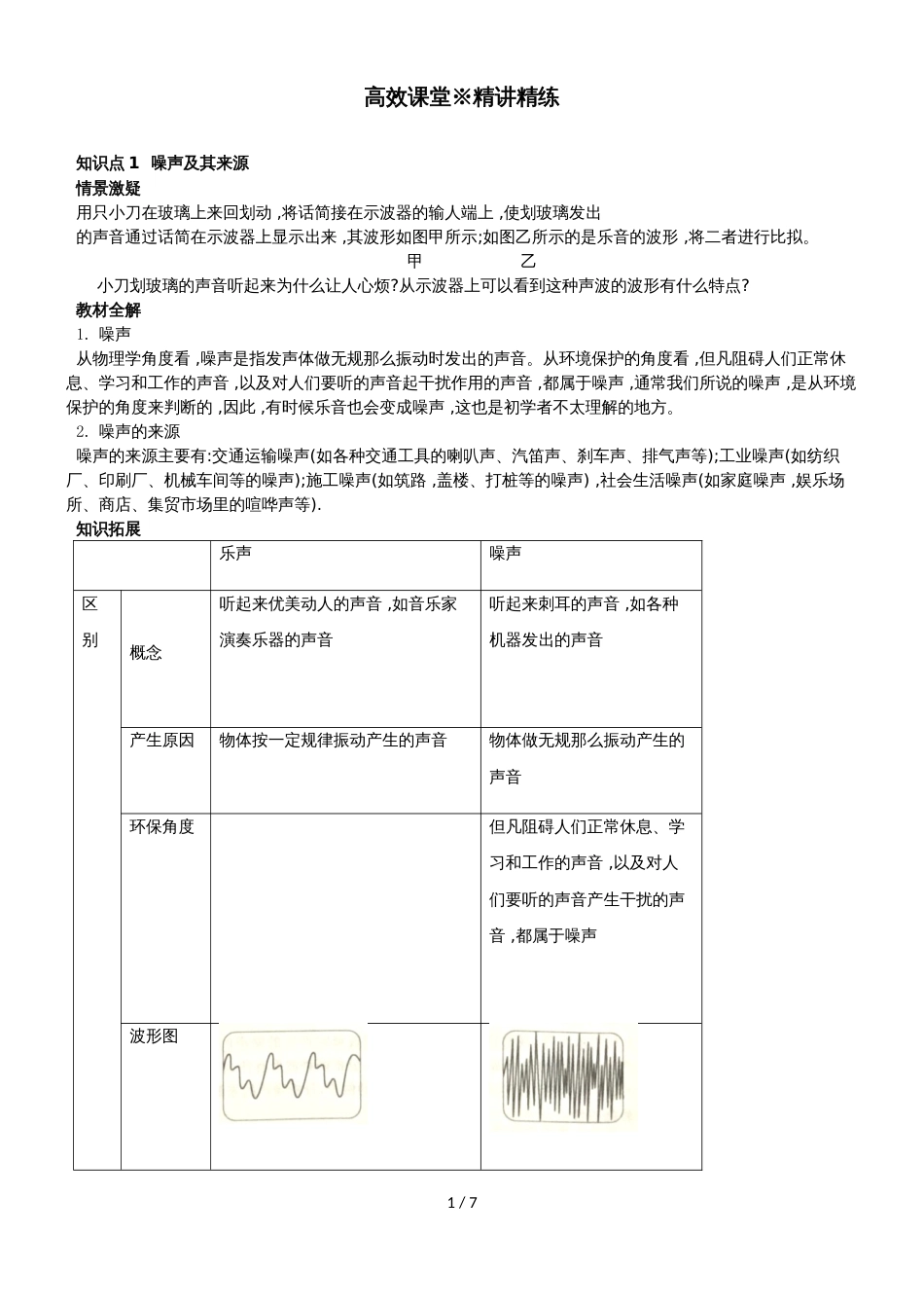 人教版八年级第二章声现象第四节噪声的危害和控制讲义_第1页