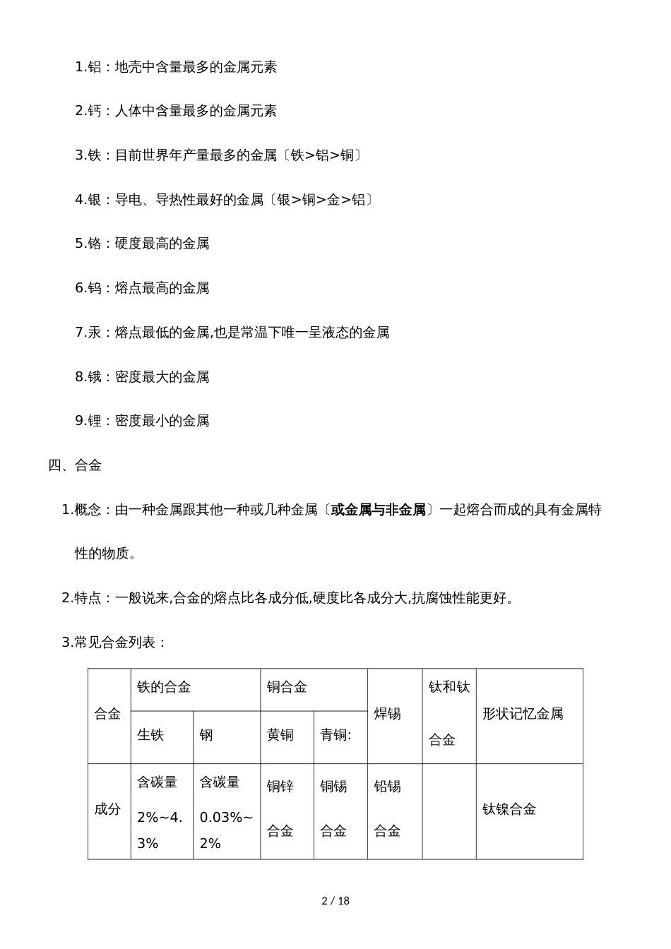 []人教版同步教参化学九年级第8单元金属和金属材料第1节金属材料 导学案_第2页