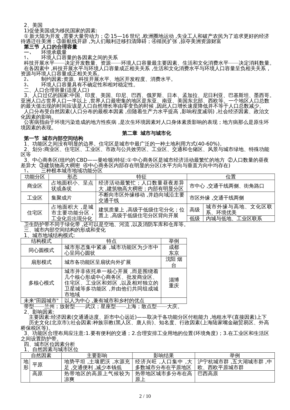 高中地理人教版必修二知识点总结_第2页