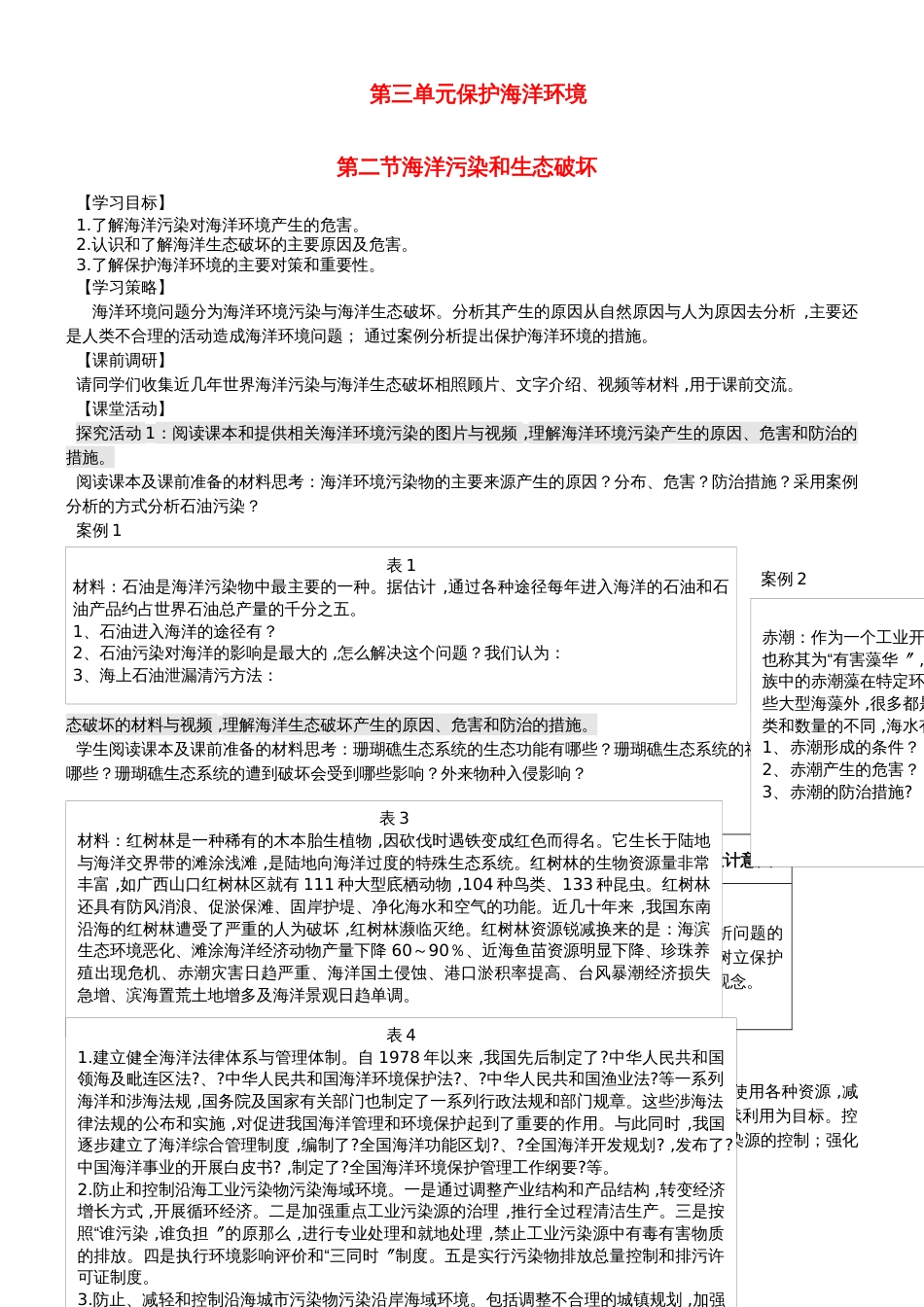 高中地理第三单元保护海洋环境3.2海洋污染和生态破坏学案鲁教版选修2_第1页