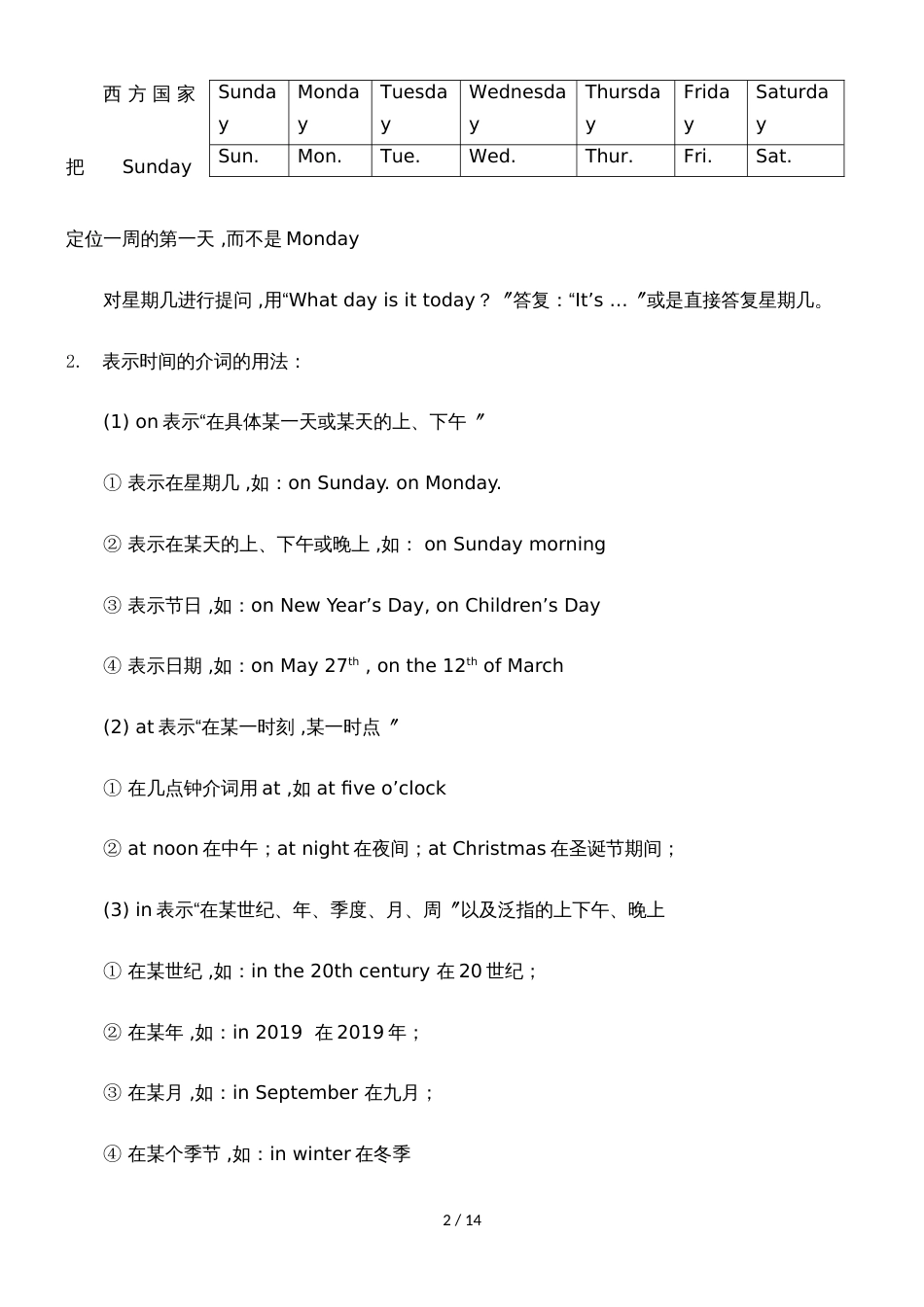 四年级下英语素材精选各单元知识点｜译林版（三起）_第2页