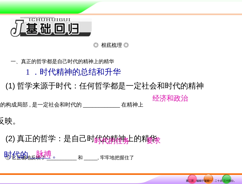 第四部分 必修4 第一单元 第三课 时代精神的精华 _第2页