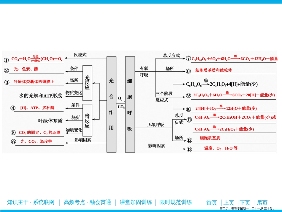 第一部分  专题二  第二讲　光合作用与细胞呼吸_第2页