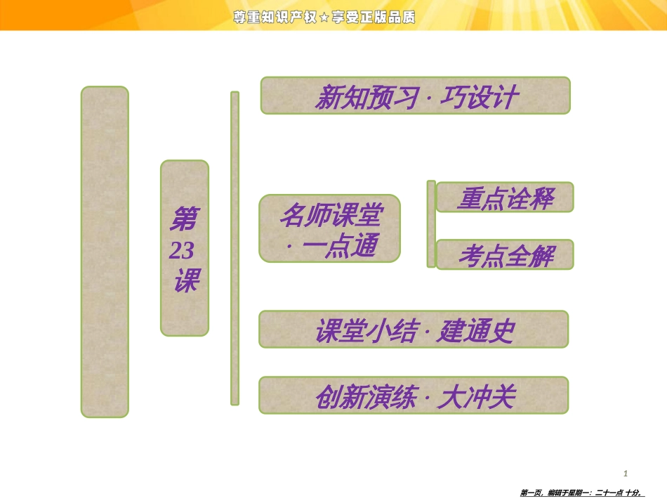 第五单元  第23课  战后资本主义世界经济体系的形成_第1页