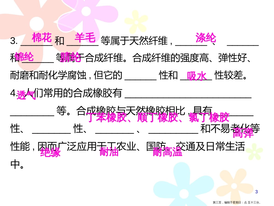 第十二单元课题3 有机合成材料_第3页