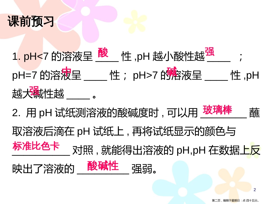 第十单元课题2 课时2 溶液酸碱度的表示方法及测定_第2页