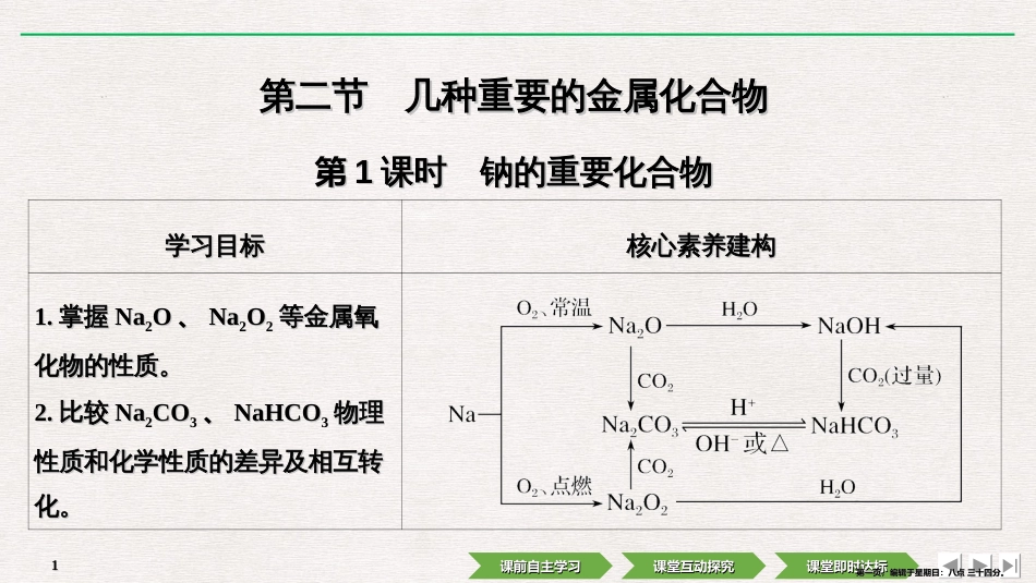 第三章 第二节 第1课时 钠的重要化合物_第1页