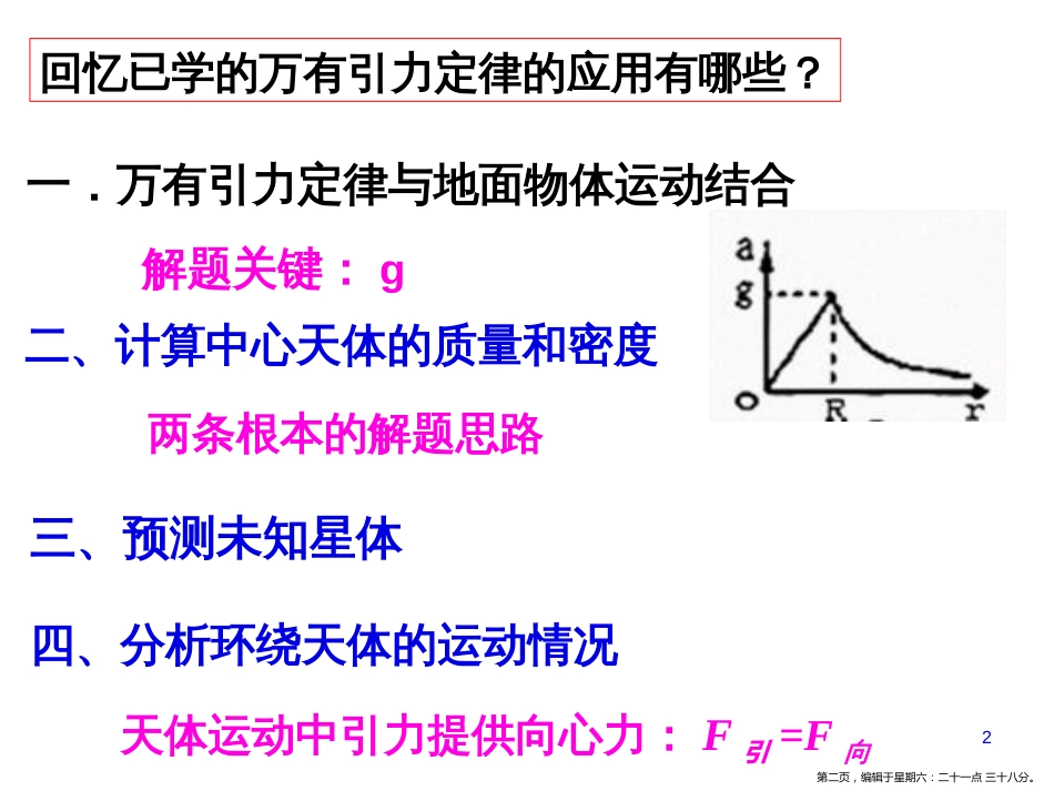 第三节 万有引力定律的应用2_第2页