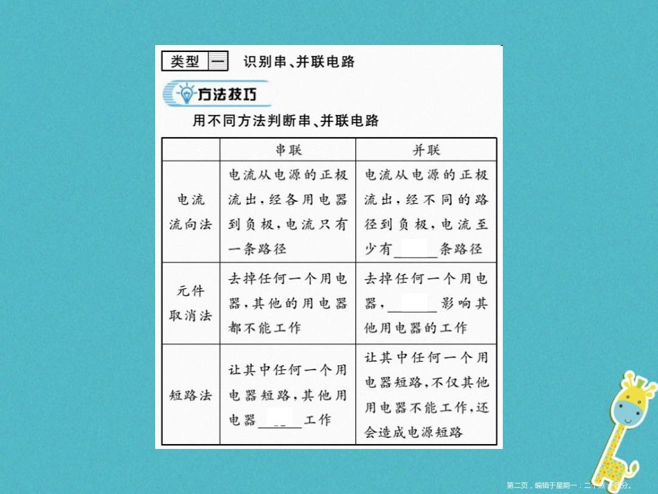 第十五章电流和电路专题训练五识别串并联电路课件（含答案）_第2页