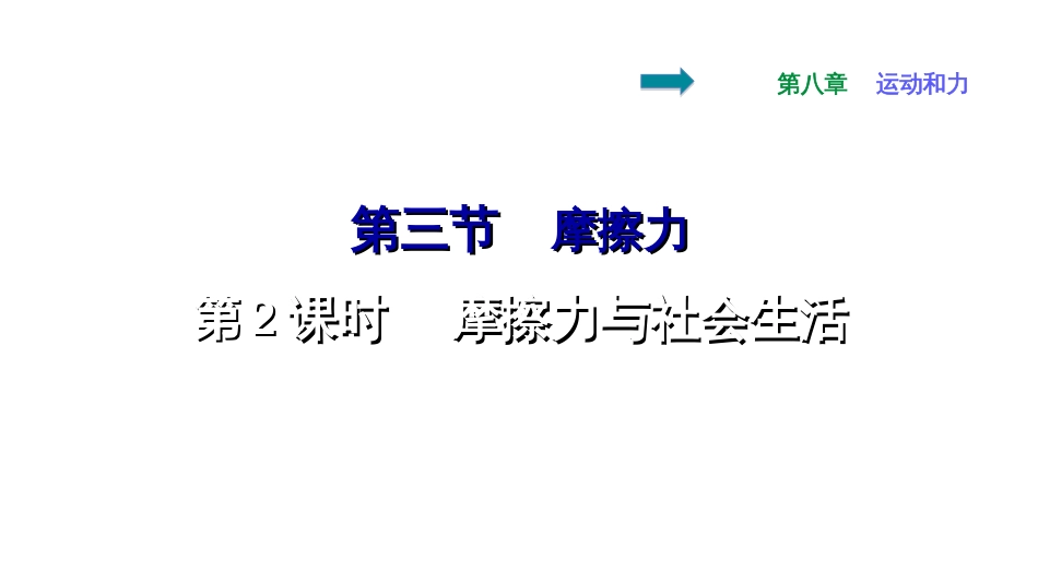 第三节第二课时 摩擦力与社会生活_第1页