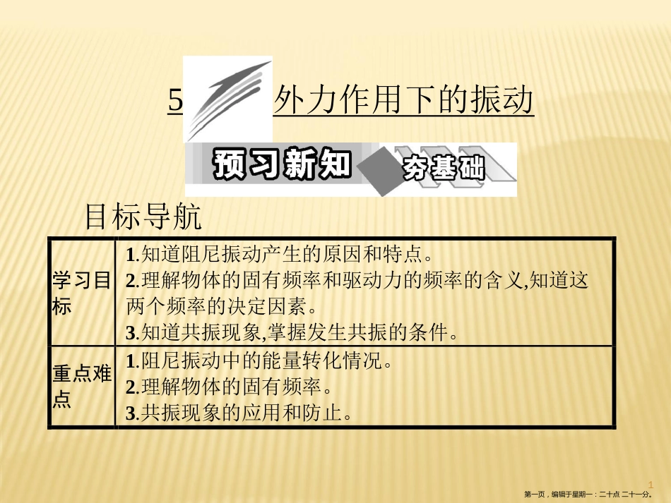 第十一章  5　外力作用下的振动_第1页