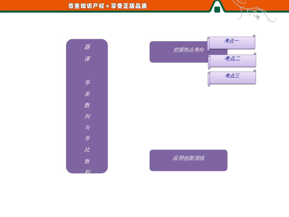 第一部分   习题课  等差数列与等比数列_第1页