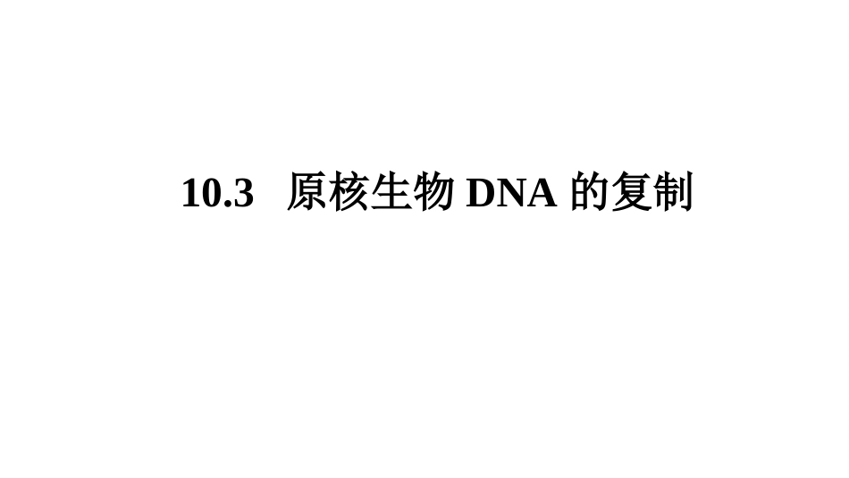 (12.2.3)--10.3原核生物DNA的复制_第1页