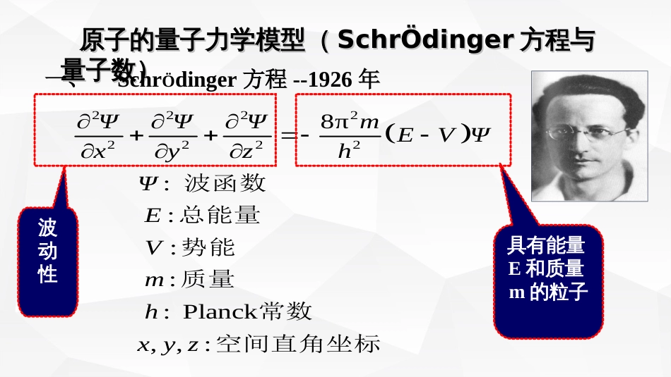 (14)--3原子的量子力学模型--薛定谔方程及四个量子数_第2页