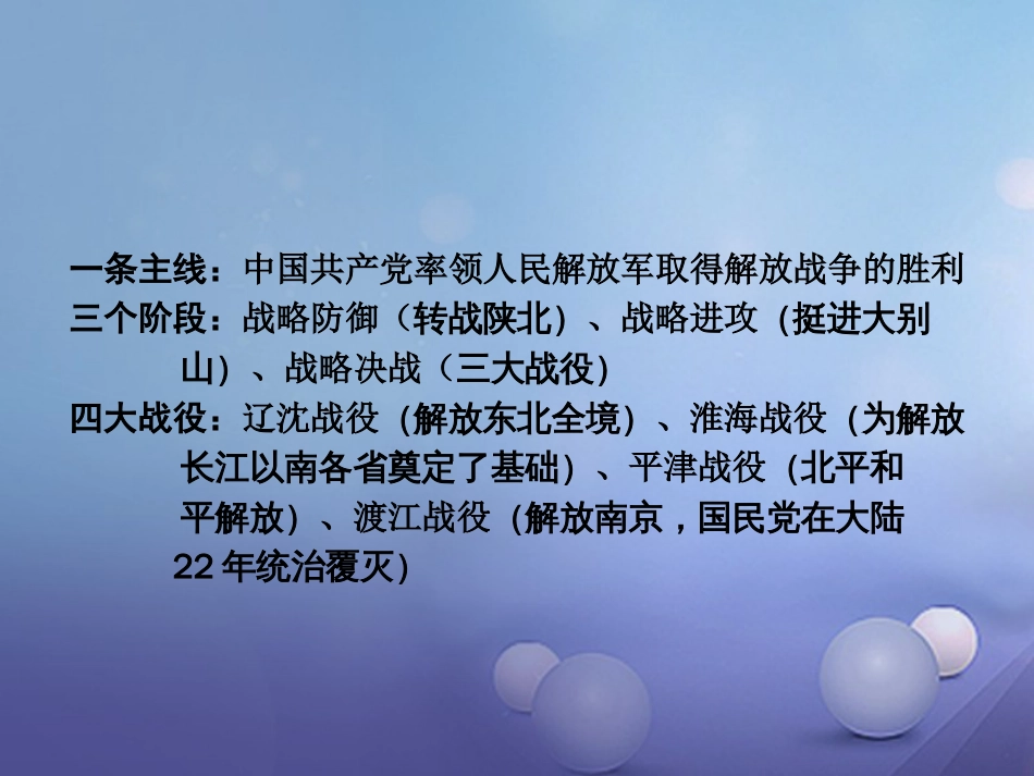 重庆市中考历史试题研究 第一部分 主题研究 模块二 中国近代史 主题五 人民解放战争的胜利课件_第3页