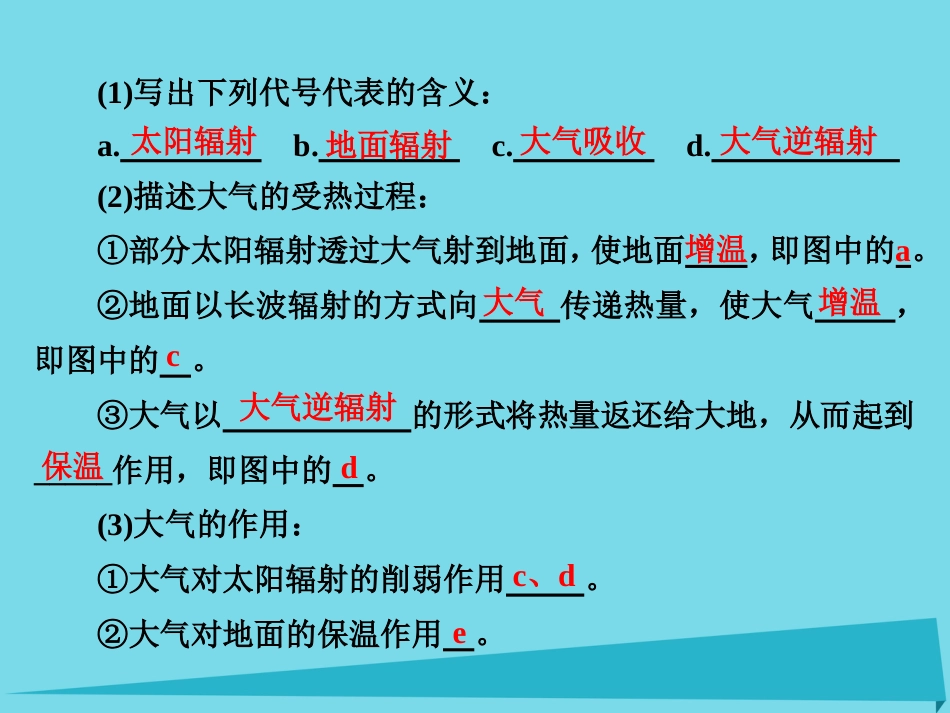 高三地理复习 第一部分 第二章 地球上的大气 第一讲 冷热不均引起大气运动课件_第3页