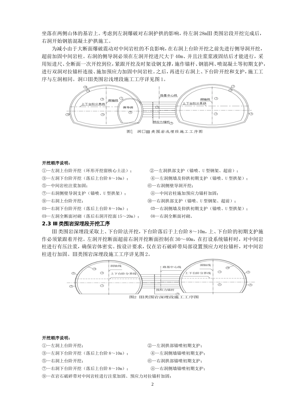 铁路工程施工资料小净距隧道施工技术_第2页
