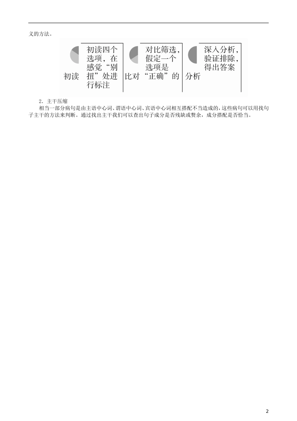 高三语文二轮复习第一部分语言文字运用专题二辨析病句讲义_第2页