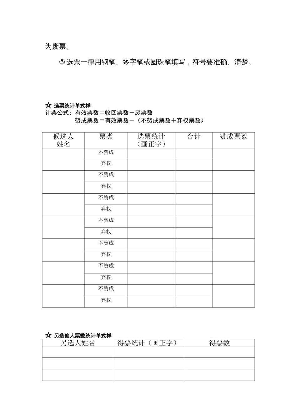 选票及统计单式样[共4页]_第3页