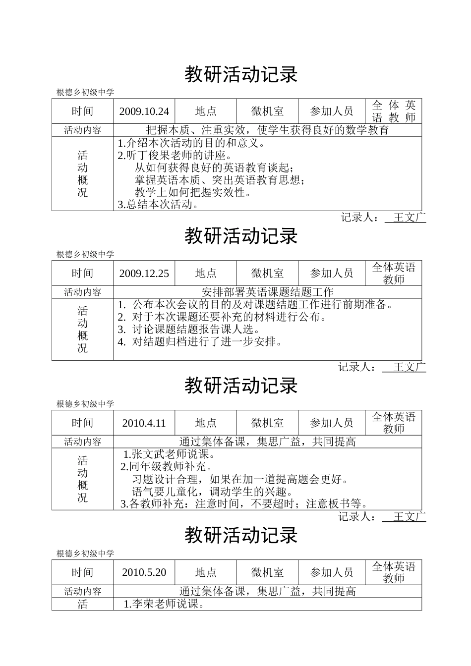 英语教研活动记录[共5页]_第1页