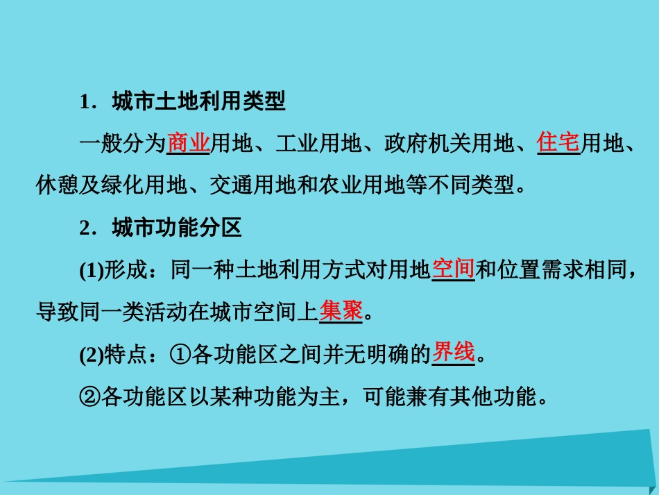 高三地理复习 第二部分 第二章 城市与地理环境 第一讲 城市空间结构课件_第3页