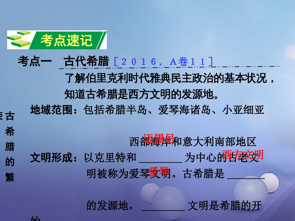 重庆市中考历史试题研究 第一部分 主题研究 模块四 世界古代史 主题三 古代欧洲文明课件_第3页