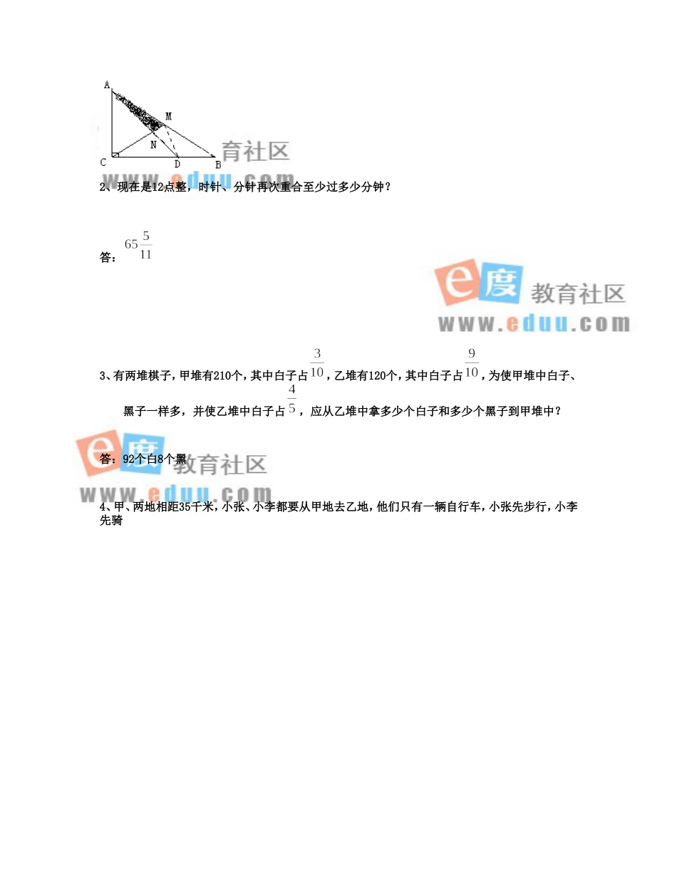 重点中学小升初入学模拟试题及分析七_第3页